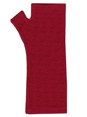 Crossed Textured Merino Wool Gloves